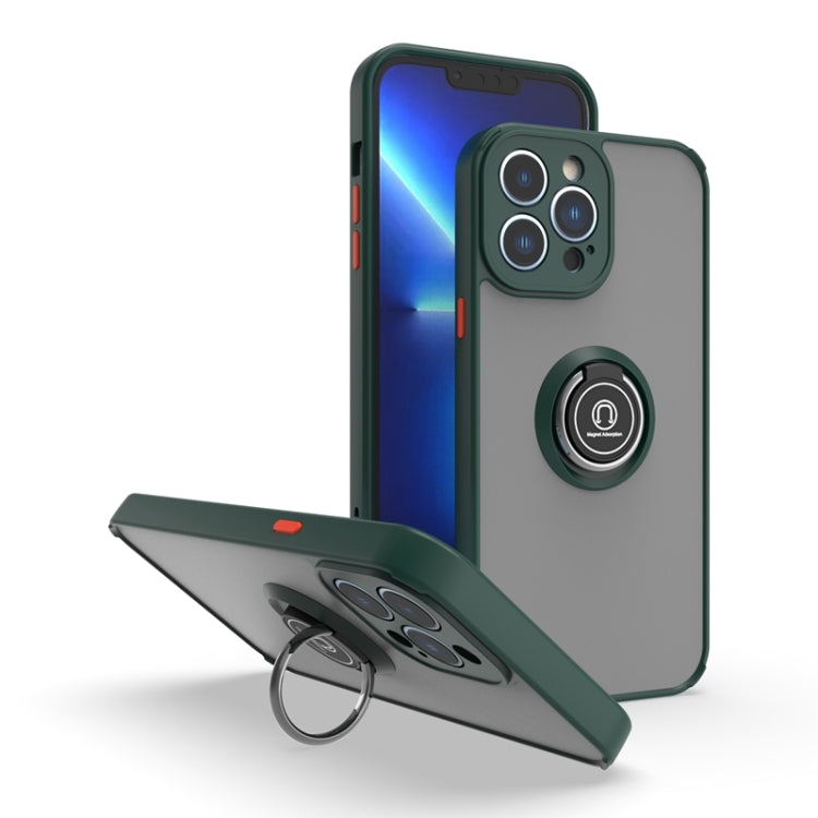 جراب هاتف Q Shadow 1 Series TPU + PC مع حامل حلقي، لهاتف iPhone 14 Pro Max، لهاتف iPhone 14 Pro، لهاتف iPhone 14 Max، لهاتف iPhone 14