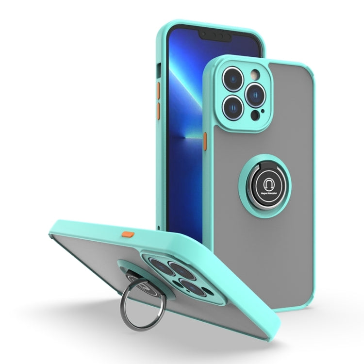 جراب هاتف Q Shadow 1 Series TPU + PC مع حامل حلقي، لهاتف iPhone 14 Pro Max، لهاتف iPhone 14 Pro، لهاتف iPhone 14 Max، لهاتف iPhone 14