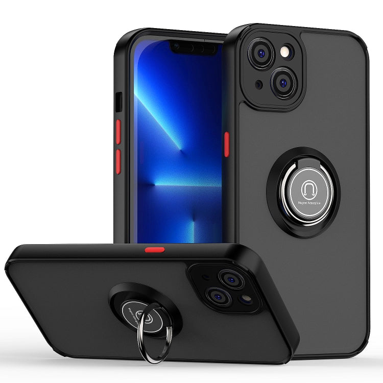 جراب هاتف Q Shadow 1 Series TPU + PC مع حامل حلقي، لهاتف iPhone 14 Pro Max، لهاتف iPhone 14 Pro، لهاتف iPhone 14 Max، لهاتف iPhone 14