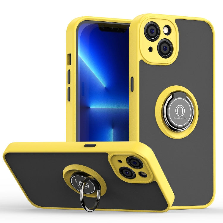 جراب هاتف Q Shadow 1 Series TPU + PC مع حامل حلقي، لهاتف iPhone 14 Pro Max، لهاتف iPhone 14 Pro، لهاتف iPhone 14 Max، لهاتف iPhone 14