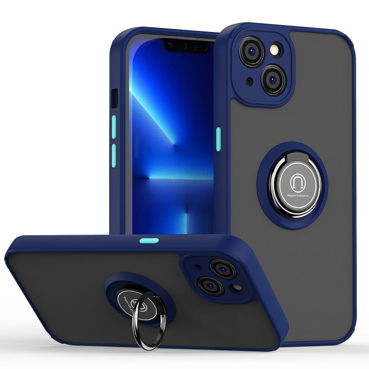 جراب هاتف Q Shadow 1 Series TPU + PC مع حامل حلقي، لهاتف iPhone 14 Pro Max، لهاتف iPhone 14 Pro، لهاتف iPhone 14 Max، لهاتف iPhone 14