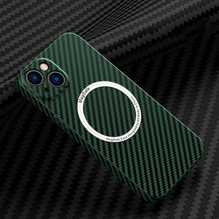 جراب هاتف مغناطيسي من ألياف الكربون، ماج سيف، مناسب لأجهزة iPhone 14، iPhone 14 Plus، iPhone 14 Pro، iPhone 14 Pro Max