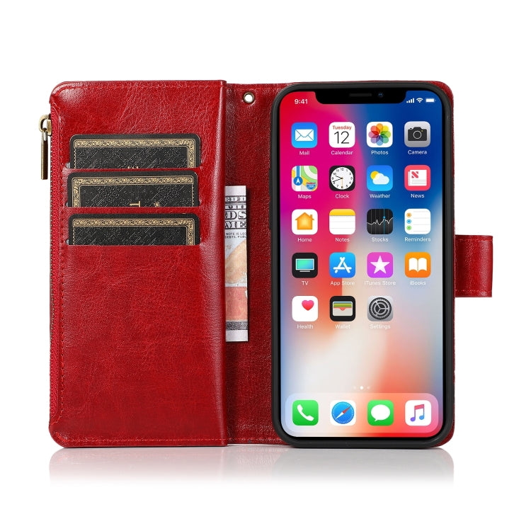 جراب جلدي متعدد الوظائف مزود بـ 9 فتحات للبطاقات، لهاتف iPhone 14 Pro Max، وiPhone 14 Pro، وiPhone 14، وiPhone 14 Plus