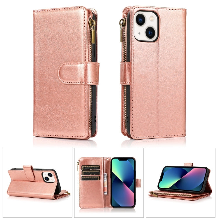 جراب جلدي متعدد الوظائف مزود بـ 9 فتحات للبطاقات، لهاتف iPhone 14 Pro Max، وiPhone 14 Pro، وiPhone 14، وiPhone 14 Plus