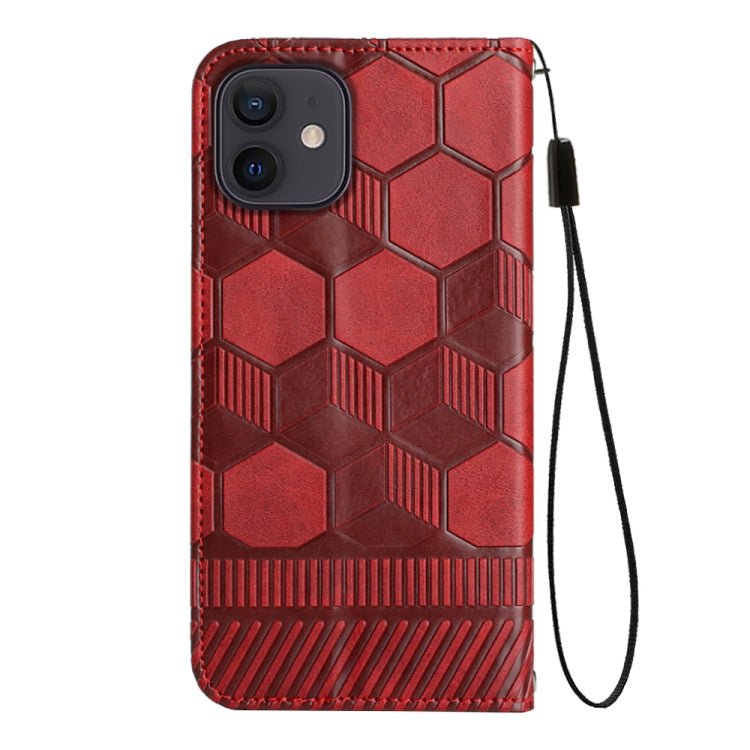 جراب هاتف جلدي مغناطيسي بتصميم كرة قدم، مناسب لأجهزة iPhone 12 mini وiPhone 12 / 12 Pro وiPhone 12 Pro Max وiPhone 11 وiPhone 11 Pro وiPhone 11 Pro Max وiPhone SE 2022 / SE 2020 / 8 / 7