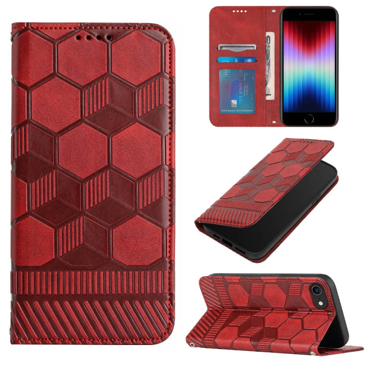 جراب هاتف جلدي مغناطيسي بتصميم كرة قدم، مناسب لأجهزة iPhone 12 mini وiPhone 12 / 12 Pro وiPhone 12 Pro Max وiPhone 11 وiPhone 11 Pro وiPhone 11 Pro Max وiPhone SE 2022 / SE 2020 / 8 / 7