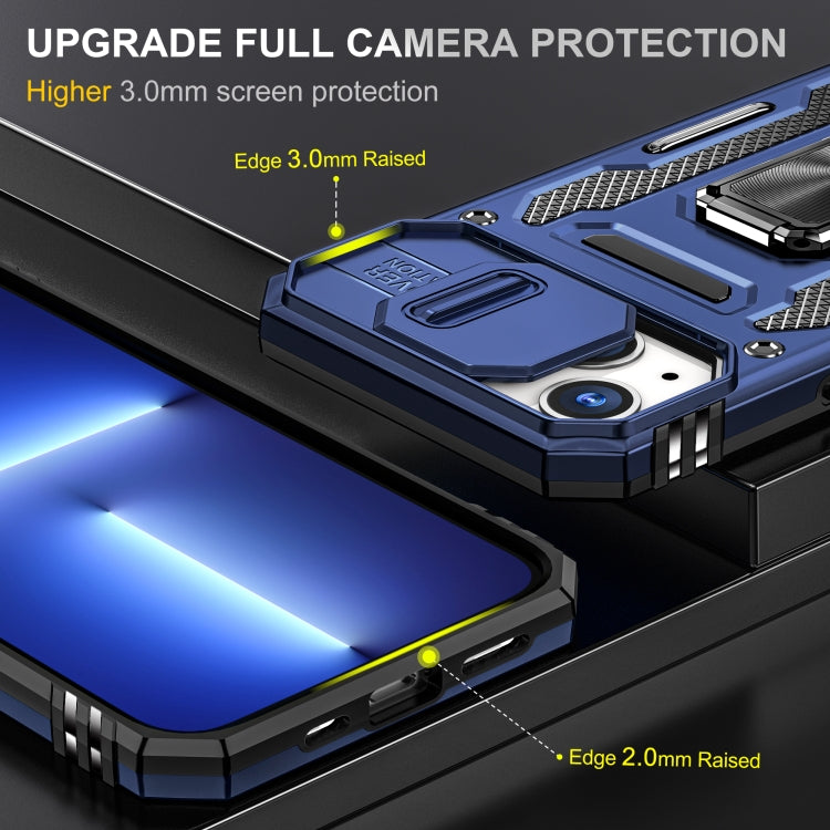 Armor PC + TPU Camera Shield Phone Case, For iPhone 14, For iPhone 14 Plus, For iPhone 14 Pro, For iPhone 14 Pro Max, For iPhone 13, For iPhone 13 Pro, For iPhone 13 Pro Max, For iPhone 12