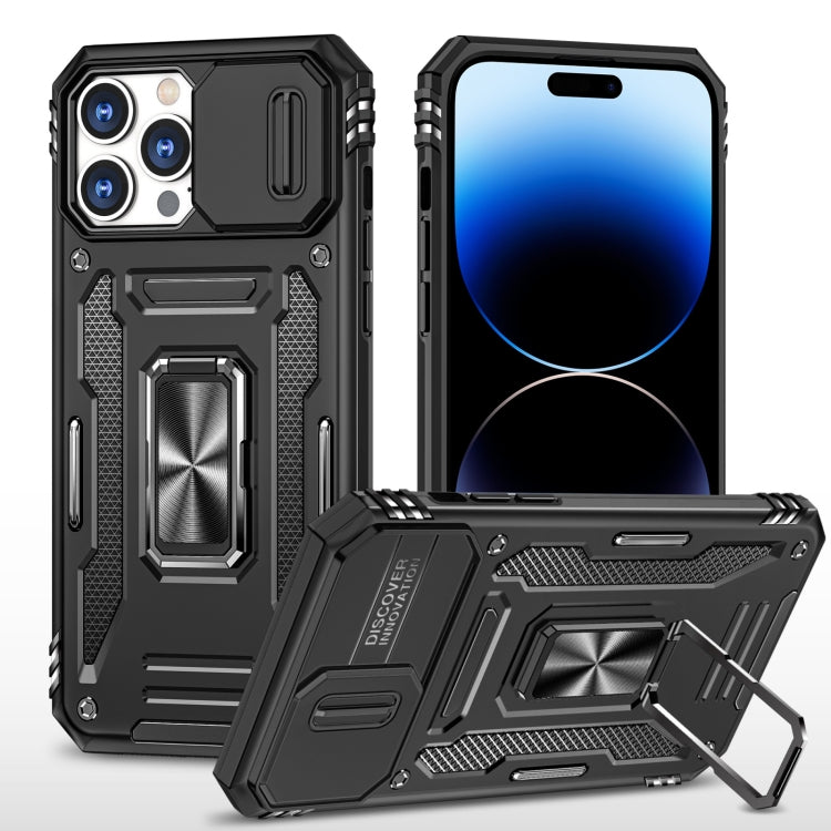 Armor PC + TPU Camera Shield Phone Case, For iPhone 14, For iPhone 14 Plus, For iPhone 14 Pro, For iPhone 14 Pro Max, For iPhone 13, For iPhone 13 Pro, For iPhone 13 Pro Max, For iPhone 12