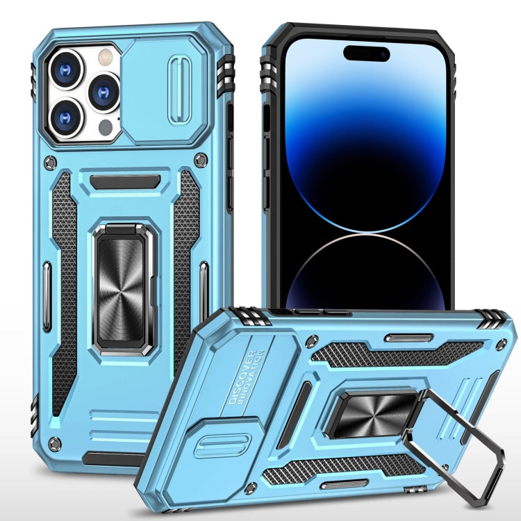Armor PC + TPU Camera Shield Phone Case, For iPhone 14, For iPhone 14 Plus, For iPhone 14 Pro, For iPhone 14 Pro Max, For iPhone 13, For iPhone 13 Pro, For iPhone 13 Pro Max, For iPhone 12