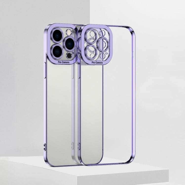 جراب هاتف TPU شفاف عالي الجودة مطلي بالكهرباء، مناسب لأجهزة iPhone 14 وiPhone 14 Plus وiPhone 14 Pro وiPhone 14 Pro Max
