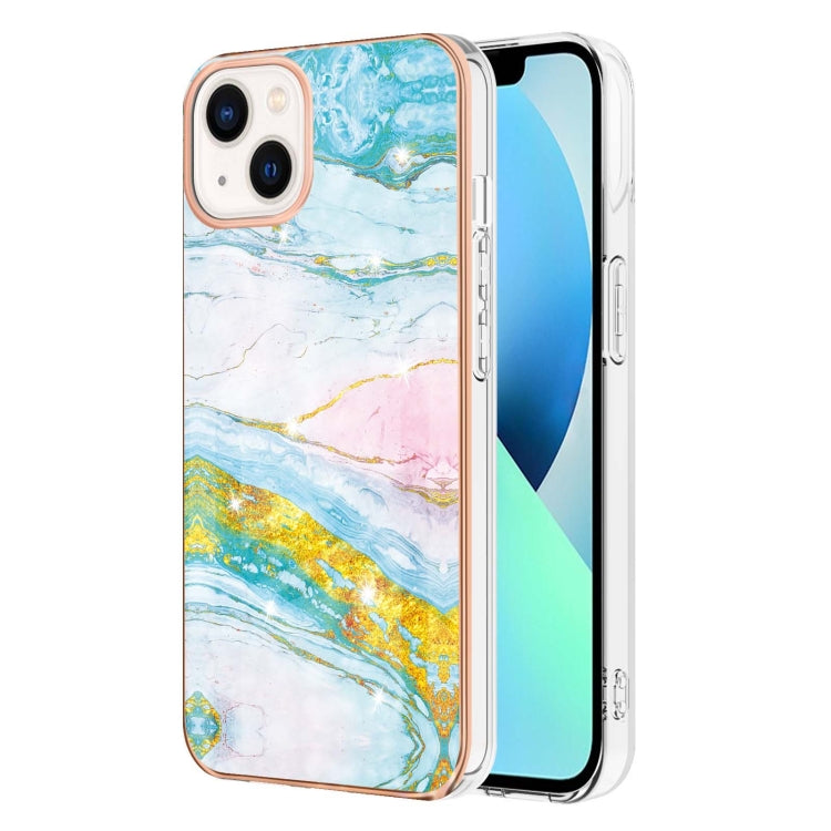 جراب هاتف IMD TPU مقاوم للصدمات بنمط رخامي مطلي بالكهرباء، مزدوج الجوانب، مناسب لأجهزة iPhone 14 وiPhone 14 Pro وiPhone 14 Plus وiPhone 14 Pro Max