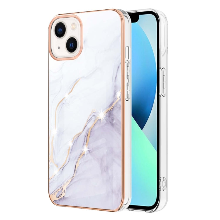 جراب هاتف IMD TPU مقاوم للصدمات بنمط رخامي مطلي بالكهرباء، مزدوج الجوانب، مناسب لأجهزة iPhone 14 وiPhone 14 Pro وiPhone 14 Plus وiPhone 14 Pro Max
