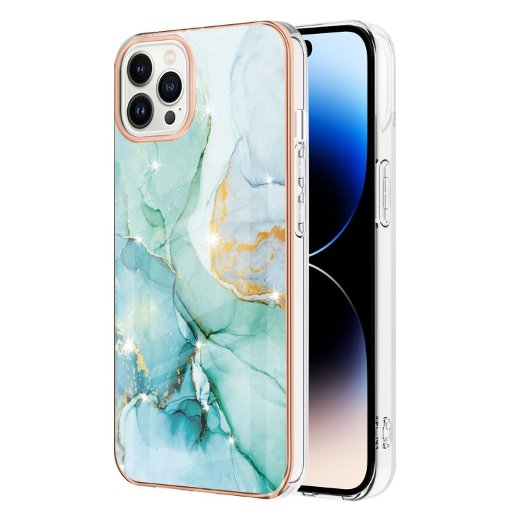 جراب هاتف IMD TPU مقاوم للصدمات بنمط رخامي مطلي بالكهرباء، مزدوج الجوانب، مناسب لأجهزة iPhone 14 وiPhone 14 Pro وiPhone 14 Plus وiPhone 14 Pro Max
