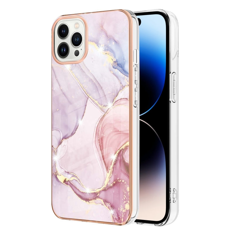 جراب هاتف IMD TPU مقاوم للصدمات بنمط رخامي مطلي بالكهرباء، مزدوج الجوانب، مناسب لأجهزة iPhone 14 وiPhone 14 Pro وiPhone 14 Plus وiPhone 14 Pro Max