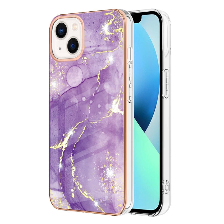 جراب هاتف IMD TPU مقاوم للصدمات بنمط رخامي مطلي بالكهرباء، مزدوج الجوانب، مناسب لأجهزة iPhone 14 وiPhone 14 Pro وiPhone 14 Plus وiPhone 14 Pro Max