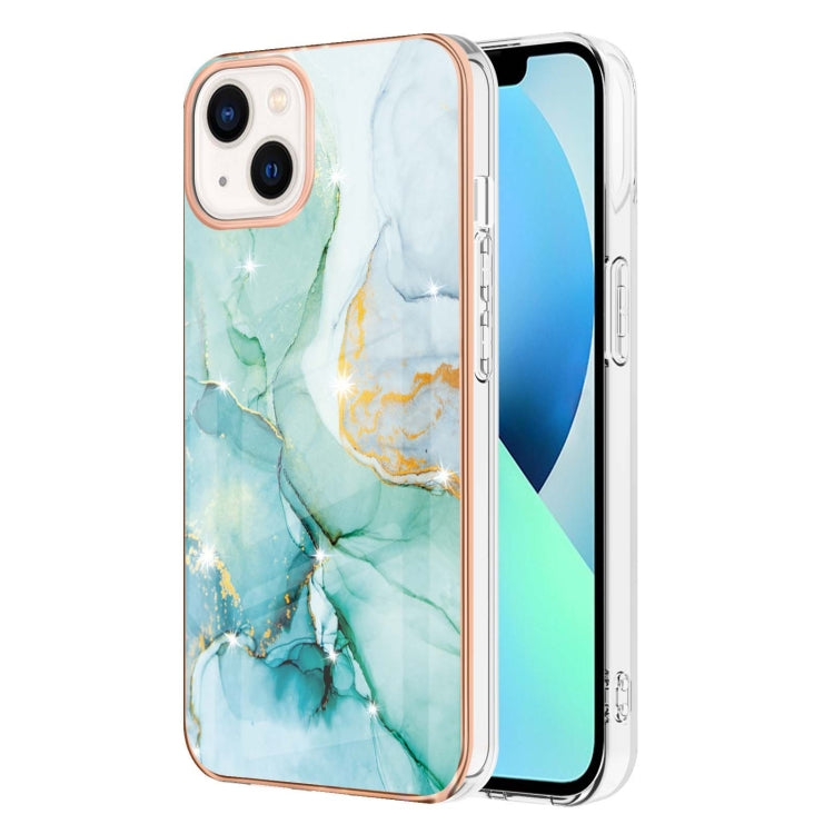 جراب هاتف IMD TPU مقاوم للصدمات بنمط رخامي مطلي بالكهرباء، مزدوج الجوانب، مناسب لأجهزة iPhone 14 وiPhone 14 Pro وiPhone 14 Plus وiPhone 14 Pro Max