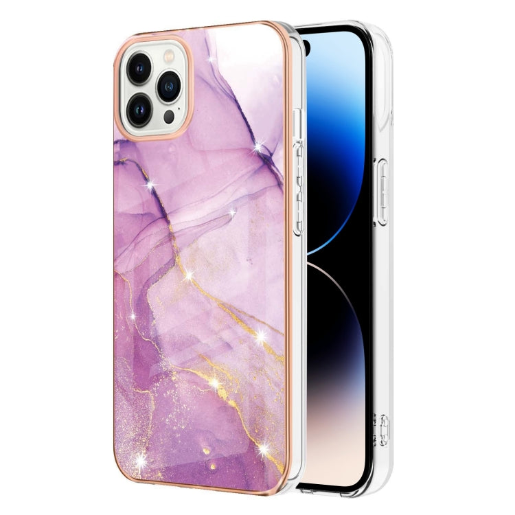جراب هاتف IMD TPU مقاوم للصدمات بنمط رخامي مطلي بالكهرباء، مزدوج الجوانب، مناسب لأجهزة iPhone 14 وiPhone 14 Pro وiPhone 14 Plus وiPhone 14 Pro Max