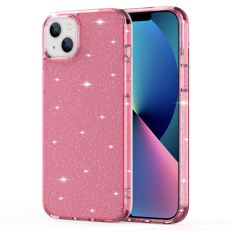 Crystal Clear Glitter Airbag Phone Case, For iPhone 14, For iPhone 14 Plus, For iPhone 14 Pro, For iPhone 14 Pro Max