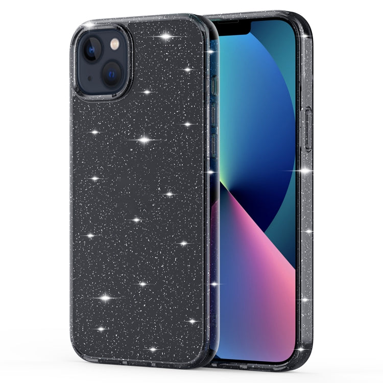 Crystal Clear Glitter Airbag Phone Case, For iPhone 14, For iPhone 14 Plus, For iPhone 14 Pro, For iPhone 14 Pro Max