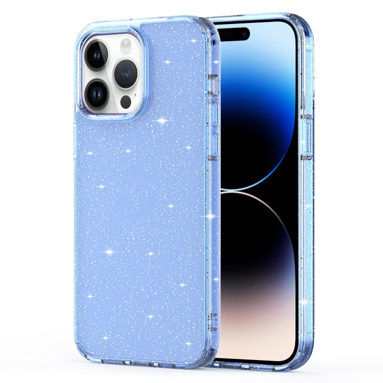 Crystal Clear Glitter Airbag Phone Case, For iPhone 14, For iPhone 14 Plus, For iPhone 14 Pro, For iPhone 14 Pro Max