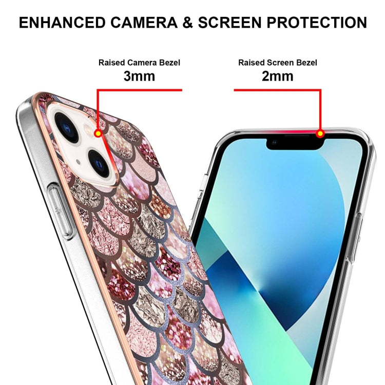 جراب IMD TPU مقاوم للصدمات بنمط طلاء كهربائي، مناسب لأجهزة iPhone 14 وiPhone 14 Plus وiPhone 14 Pro وiPhone 14 Pro Max