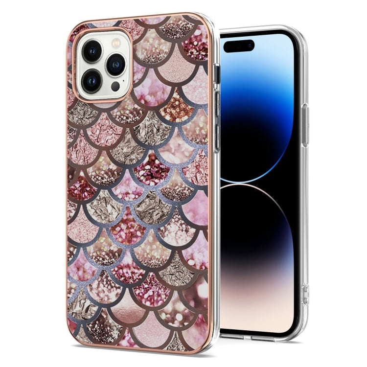 جراب IMD TPU مقاوم للصدمات بنمط طلاء كهربائي، مناسب لأجهزة iPhone 14 وiPhone 14 Plus وiPhone 14 Pro وiPhone 14 Pro Max
