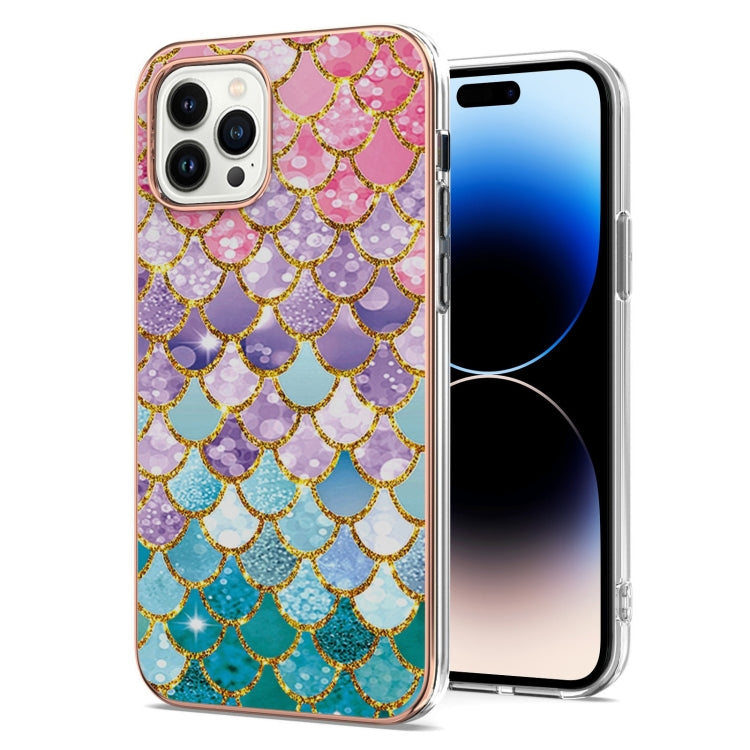 جراب IMD TPU مقاوم للصدمات بنمط طلاء كهربائي، مناسب لأجهزة iPhone 14 وiPhone 14 Plus وiPhone 14 Pro وiPhone 14 Pro Max