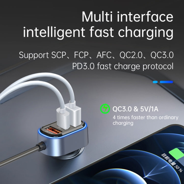 شاحن سيارة SC05 65.5 واط 6 في 1 PD / QC3.0 سريع الشحن، SC05