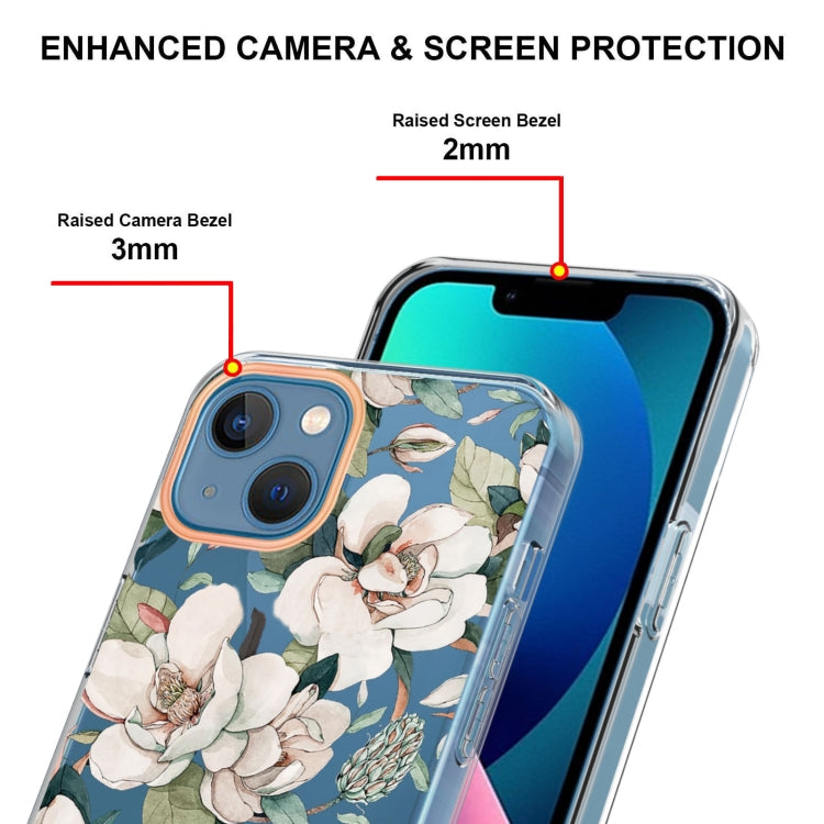 جراب هاتف IMD TPU بسلسلة زهور ونباتات، مناسب لأجهزة iPhone 14 وiPhone 14 Plus وiPhone 14 Pro وiPhone 14 Pro Max