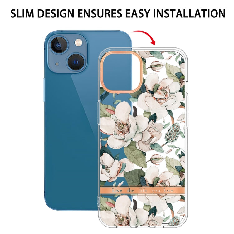 جراب هاتف IMD TPU بسلسلة زهور ونباتات، مناسب لأجهزة iPhone 14 وiPhone 14 Plus وiPhone 14 Pro وiPhone 14 Pro Max