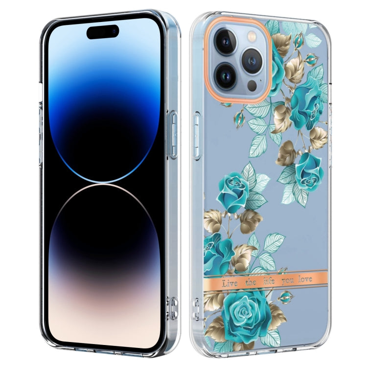 جراب هاتف IMD TPU بسلسلة زهور ونباتات، مناسب لأجهزة iPhone 14 وiPhone 14 Plus وiPhone 14 Pro وiPhone 14 Pro Max