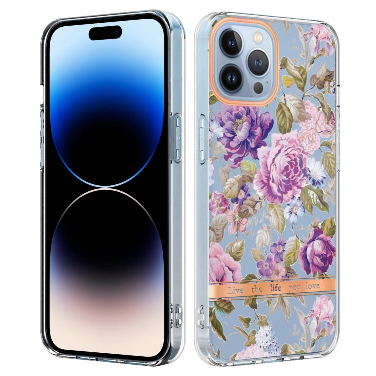 جراب هاتف IMD TPU بسلسلة زهور ونباتات، مناسب لأجهزة iPhone 14 وiPhone 14 Plus وiPhone 14 Pro وiPhone 14 Pro Max