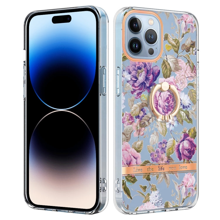 جراب هاتف Ring IMD Flowers TPU، مناسب لأجهزة iPhone 14 وiPhone 14 Plus وiPhone 14 Pro وiPhone 14 Pro Max