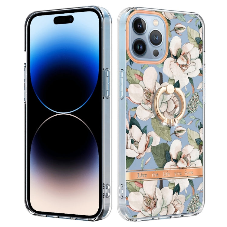 جراب هاتف Ring IMD Flowers TPU، مناسب لأجهزة iPhone 14 وiPhone 14 Plus وiPhone 14 Pro وiPhone 14 Pro Max