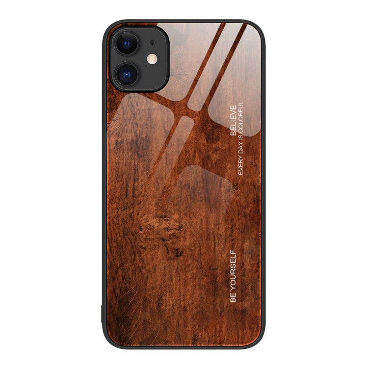جراب حماية زجاجي بنقشة الخشب، مناسب لأجهزة iPhone 7 Plus وiPhone 11 وiPhone 14 Plus وiPhone 14 Pro وiPhone 14