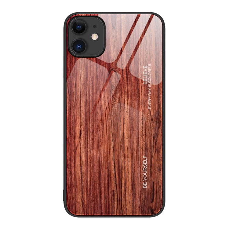 جراب حماية زجاجي بنقشة الخشب، مناسب لأجهزة iPhone 7 Plus وiPhone 11 وiPhone 14 Plus وiPhone 14 Pro وiPhone 14
