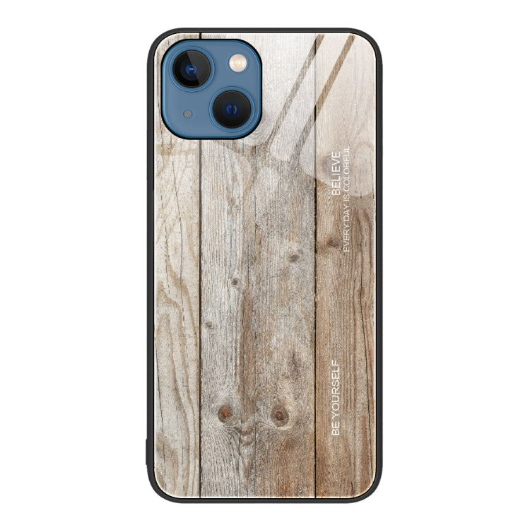 جراب حماية زجاجي بنقشة الخشب، مناسب لأجهزة iPhone 7 Plus وiPhone 11 وiPhone 14 Plus وiPhone 14 Pro وiPhone 14