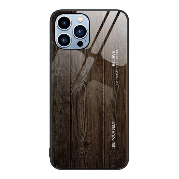 جراب حماية زجاجي بنقشة الخشب، مناسب لأجهزة iPhone 7 Plus وiPhone 11 وiPhone 14 Plus وiPhone 14 Pro وiPhone 14