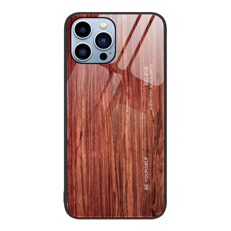 جراب حماية زجاجي بنقشة الخشب، مناسب لأجهزة iPhone 7 Plus وiPhone 11 وiPhone 14 Plus وiPhone 14 Pro وiPhone 14