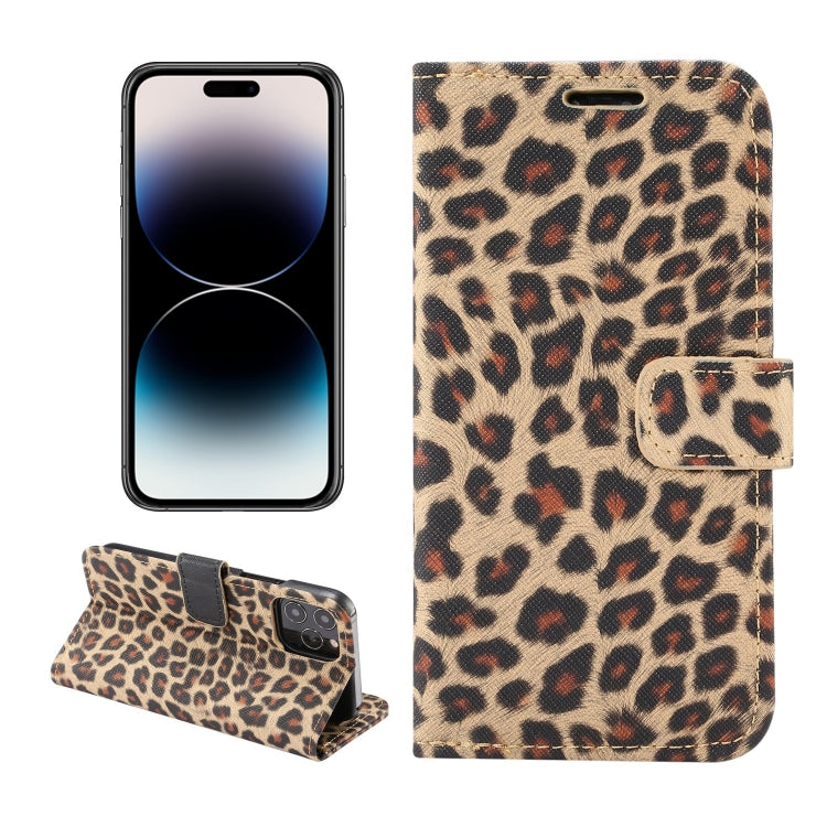 جراب هاتف جلدي بنمط جلد النمر، قابل للطي أفقيًا، مناسب لأجهزة iPhone 14 Pro Max، وiPhone 14 Pro، وiPhone 14 Plus، وiPhone 14