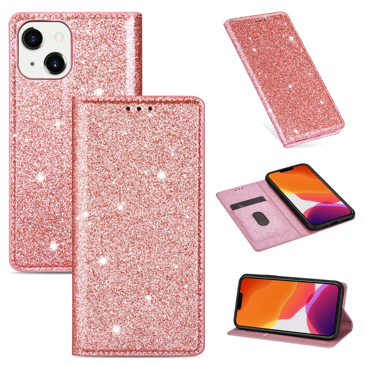 جراب جلدي مغناطيسي أفقي لامع رفيع للغاية مع حامل وفتحات للبطاقات، لهاتف iPhone 14 وiPhone 14 Max وiPhone 14 Pro وiPhone 14 Pro Max