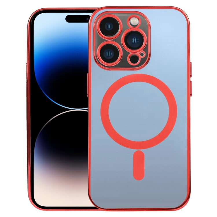 MagSafe Electroplating Straight TPU Phone Case, For iPhone 14, For iPhone 14 Plus, For iPhone 14 Pro, For iPhone 14 Pro Max, For iPhone 13