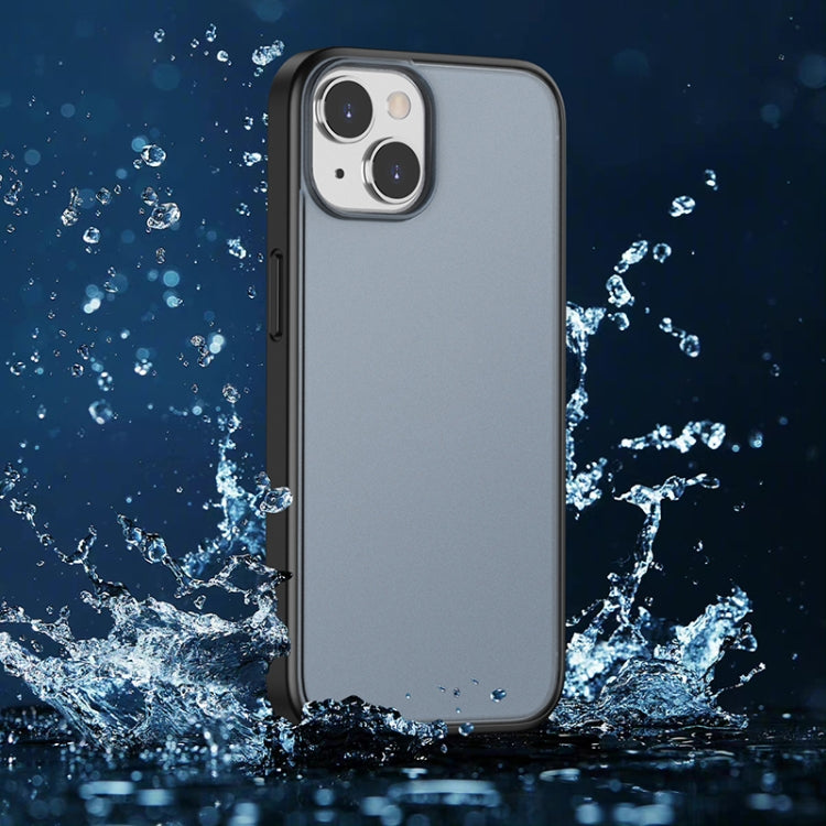 جراب هاتف شبه شفاف بملمس الجلد المصقول، مناسب لأجهزة iPhone 14 وiPhone 14 Plus وiPhone 14 Pro وiPhone 14 Pro Max