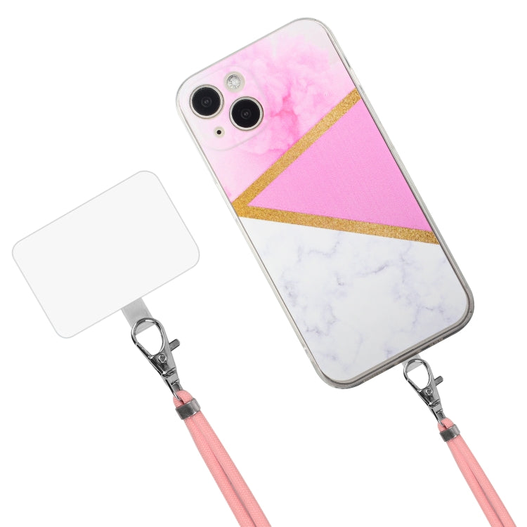 جراب TPU رخامي بخياطة حبل، مناسب لأجهزة iPhone 14 وiPhone 14 Max وiPhone 14 Pro وiPhone 14 Pro Max