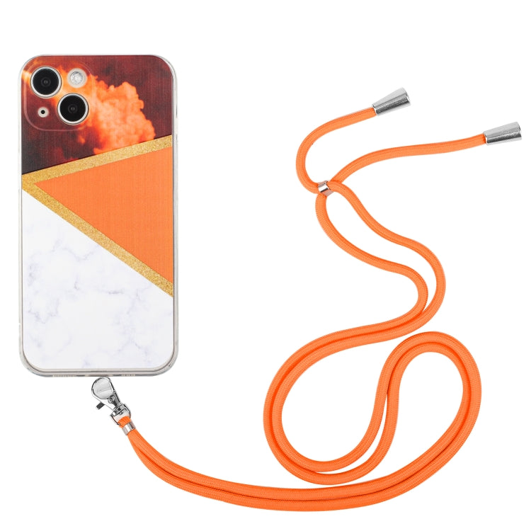 جراب TPU رخامي بخياطة حبل، مناسب لأجهزة iPhone 14 وiPhone 14 Max وiPhone 14 Pro وiPhone 14 Pro Max