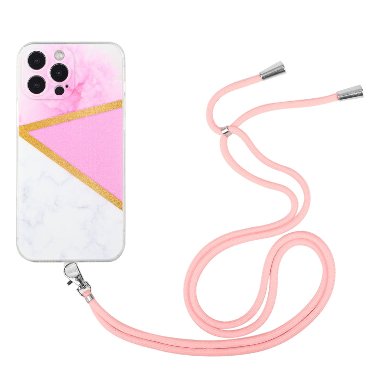 جراب TPU رخامي بخياطة حبل، مناسب لأجهزة iPhone 14 وiPhone 14 Max وiPhone 14 Pro وiPhone 14 Pro Max