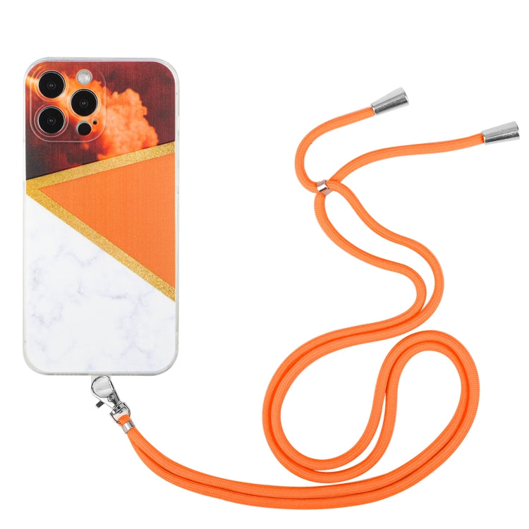 جراب TPU رخامي بخياطة حبل، مناسب لأجهزة iPhone 14 وiPhone 14 Max وiPhone 14 Pro وiPhone 14 Pro Max