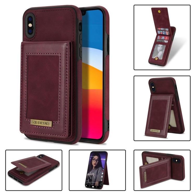 N.BEKUS Vertical Flip Card Slot RFID Phone Case, For iPhone XS Max, For iPhone XS / X