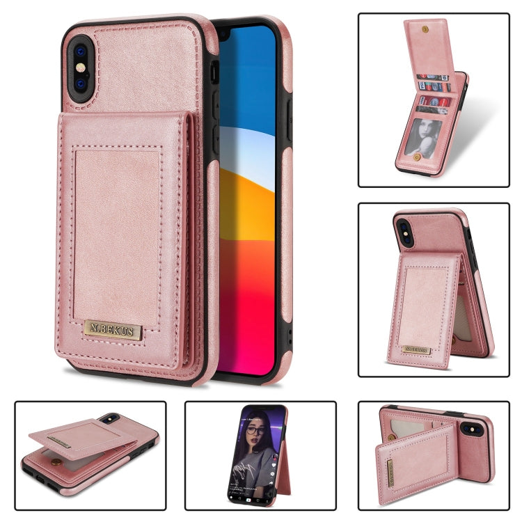 N.BEKUS Vertical Flip Card Slot RFID Phone Case, For iPhone XS Max, For iPhone XS / X