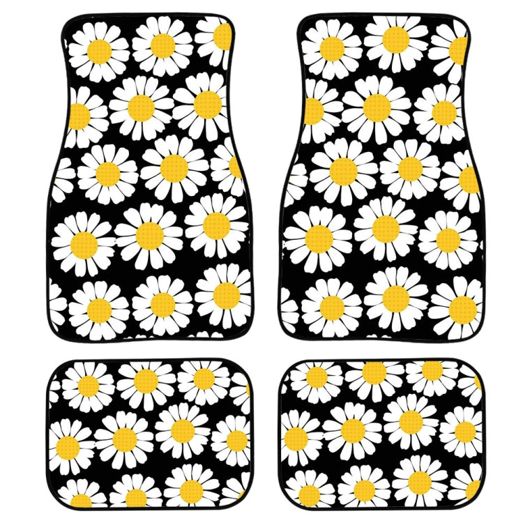 4 in 1 Daisy Pattern Universal Printing Auto Car Floor Mats Set, K3688GP, K3689GP, K3690GP, K3691GP, K3692GP